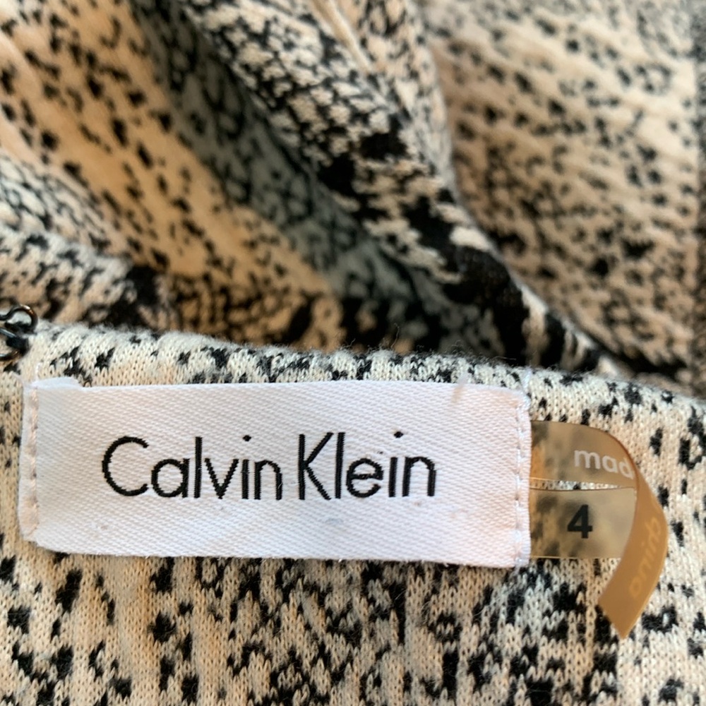 Calvin Klein Cap Sleeve Snakeskin Dress - Picture 6 of 16